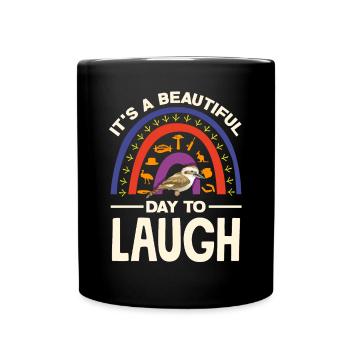 Kookaburra Birder Birdwatcher Ornithology Quote - Full Colour Mug - black - Front