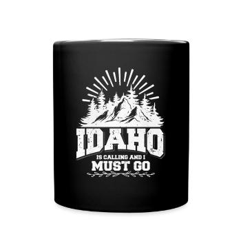 Idaho Berge Weinlese - Tasse einfarbig - Schwarz - Vorne