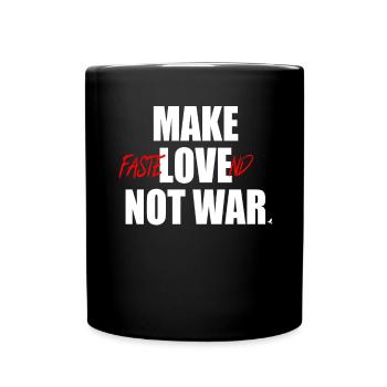 Köln Karneval Make Fastelovend Not War Love Kölsch - Tasse einfarbig - Schwarz - Vorne