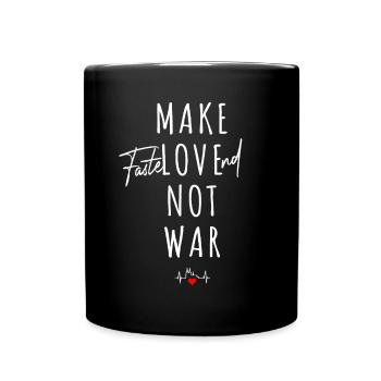 Köln Karneval Make Fastelovend Not War Love Kölsch - Tasse einfarbig - Schwarz - Vorne