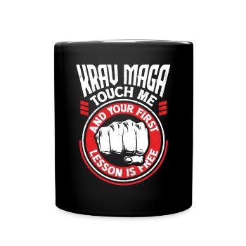 Martial Arts Self Defense Krav Maga Quote - Tasse einfarbig - Schwarz - Vorne