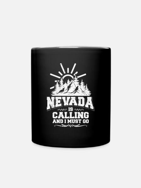 Nevada Geschenkidee - Tasse einfarbig - Schwarz