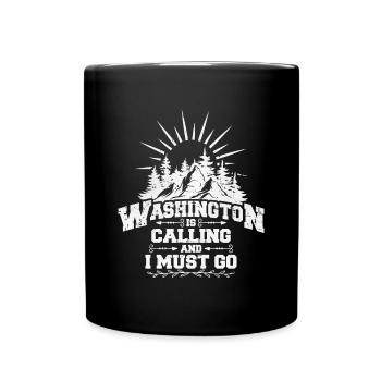 Nationaler Zeitvertreib Threads Washington - Tasse einfarbig - Schwarz - Vorne