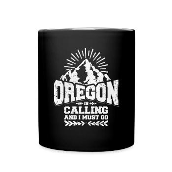 Oregon Geschenkidee - Tasse einfarbig - Schwarz - Vorne