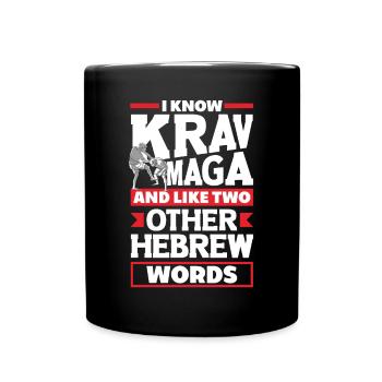Martial Arts Self Defense Krav Maga Funny Pun - Tasse einfarbig - Schwarz - Vorne