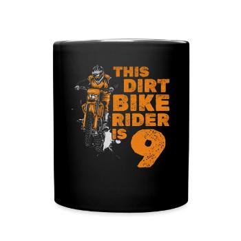 Ce petit pilote de dirt bike est motocross pour le 9ème siècle. - Mug uni - noir - Devant