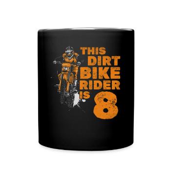 Ce petit pilote de dirt bike est un garçon de motocross - Mug uni - noir - Devant