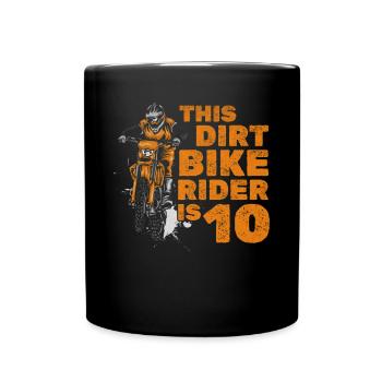 Ce petit pilote de dirt bike est motocross au - Mug uni - noir - Devant