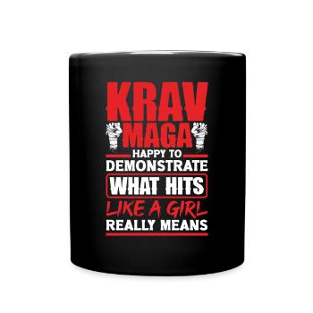 Martial Arts Self Defense Krav Maga Female - Tasse einfarbig - Schwarz - Vorne