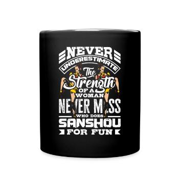 Chinese Martial Arts Female Chinese Boxing Sanshou - Tasse einfarbig - Schwarz - Vorne