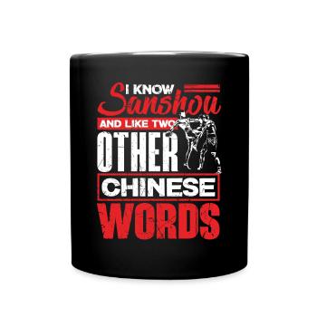 Chinese Martial Arts Chinese Boxing Sanshou Funny - Tasse einfarbig - Schwarz - Vorne