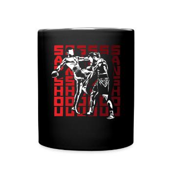 Chinese Martial Arts Chinese Boxing Sanda Sanshou - Tasse einfarbig - Schwarz - Vorne