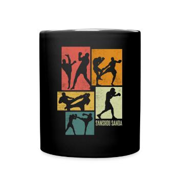 Chinese Martial Arts Chinese Boxing Sanshou - Tasse einfarbig - Schwarz - Vorne