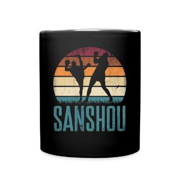 Chinese Martial Arts Sanshou Chinese Boxing - Tasse einfarbig - Schwarz - Vorne