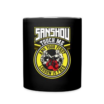 Chinese Martial Arts Chinese Boxing Sanshou Sanda - Tasse einfarbig - Schwarz - Vorne