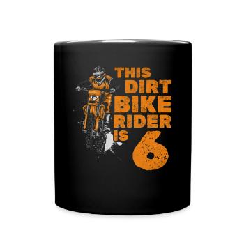 Ce petit pilote de dirt bike est motocross pour le 6ème siècle. - Mug uni - noir - Devant