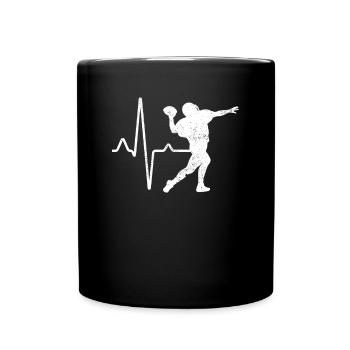 Football Heartbeat - Full Colour Mug - black - Front