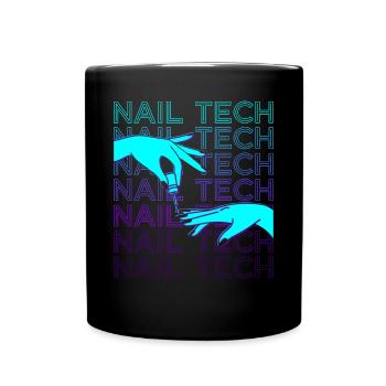 Nail Tech Nageltechniker Manikürist Retro - Tasse einfarbig - Schwarz - Vorne