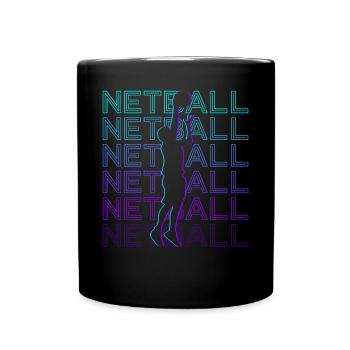 Netzballspieler Retro - Tasse einfarbig - Schwarz - Vorne