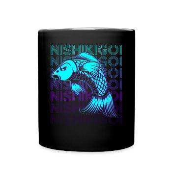 Koi Fish Carp Japanese Nishikigoi Retro - Full Colour Mug - black - Front