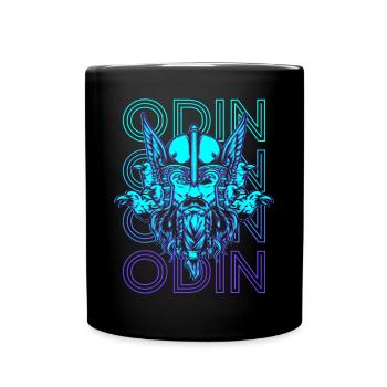Odin Viking Celtic Norse Mythology War - Full Colour Mug - black - Front