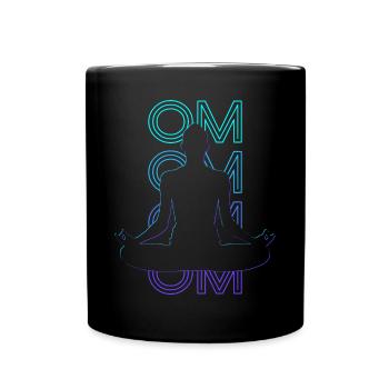 Om Yoga Méditation Bouddhisme Bouddhiste Rétro - Mug uni - noir - Devant