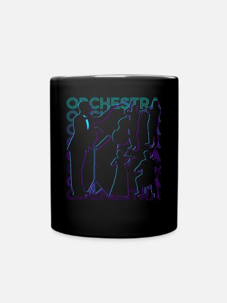Orchestermusik Dirigent Retro - Tasse einfarbig - Schwarz
