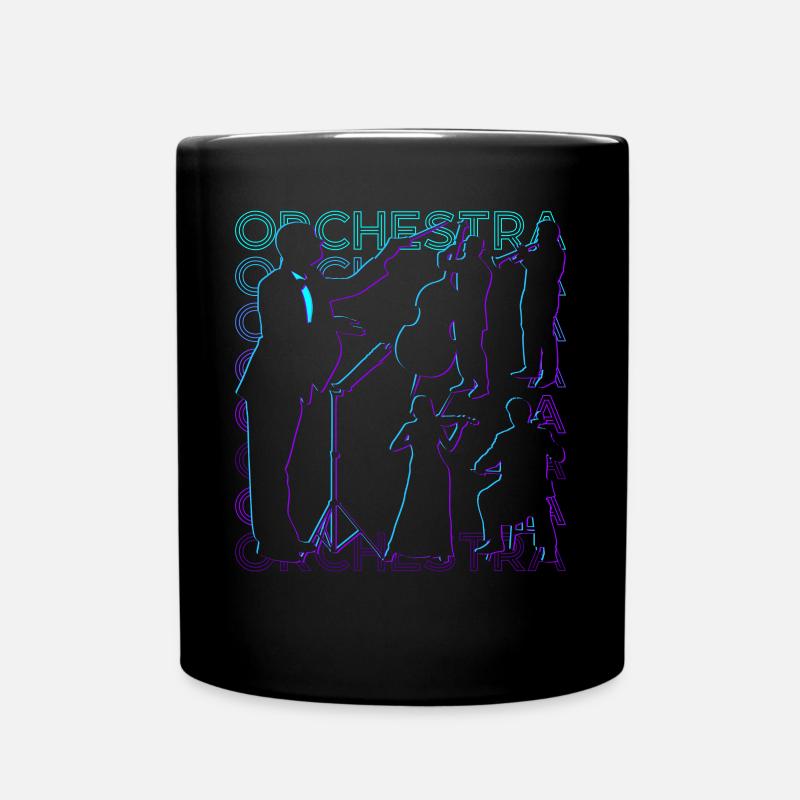 Orchestermusik Dirigent Retro - Tasse einfarbig - Schwarz