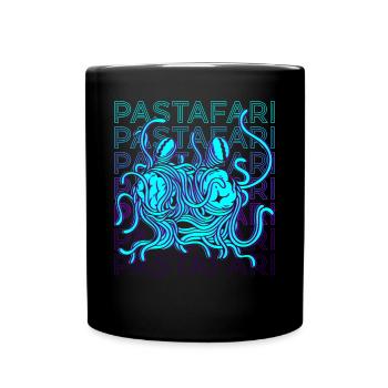 Fliegendes Spaghettimonster Pastafari Pastafariani - Tasse einfarbig - Schwarz - Vorne
