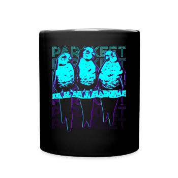 Sittich Retro - Tasse einfarbig - Schwarz - Vorne