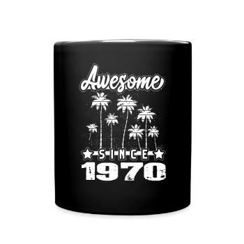 Awesome Since 1970 - Full Colour Mug - black - Front