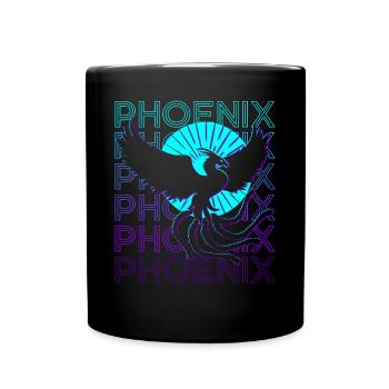 Phoenix Retro - Tasse einfarbig - Schwarz - Vorne