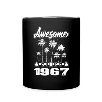 Awesome Since 1967 - Tasse einfarbig - Schwarz - Vorne