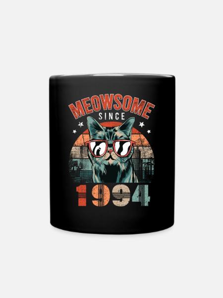 Meowsome 1994 Année de naissance 1994 Anniversaire du chat - Mug uni - noir