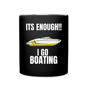 Boot Regatta . Motorboot Motoryacht . Yacht Segeln - Tasse einfarbig - Schwarz - Vorne