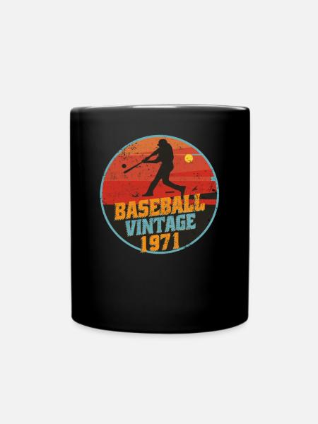 Baseball player born 1971 Birthday - Full Colour Mug - black