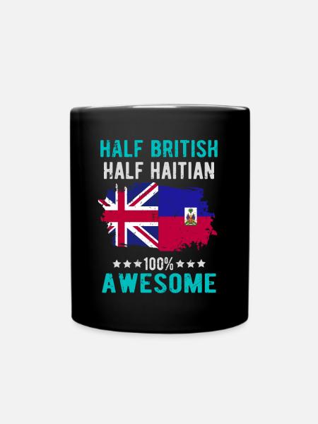 Halb Brite Halb Haitianer - Tasse einfarbig - Schwarz