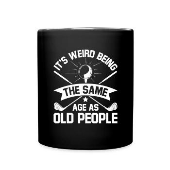 Großvater Papa Amateur Golf Humor Opa Alt - Tasse einfarbig - Schwarz - Vorne
