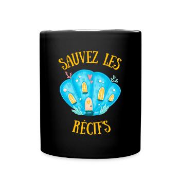 SAUVEZ LES RÉCIFS BLEU - Mug uni - noir - Devant