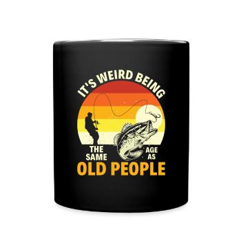 Großvater Papa Angeln Amateur Humor Alter Opa - Tasse einfarbig - Schwarz - Vorne