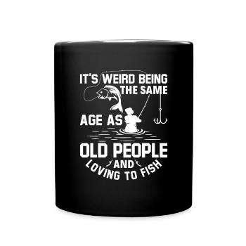Großvater Papa Angeln Amateur Humor Alter Opa - Tasse einfarbig - Schwarz - Vorne