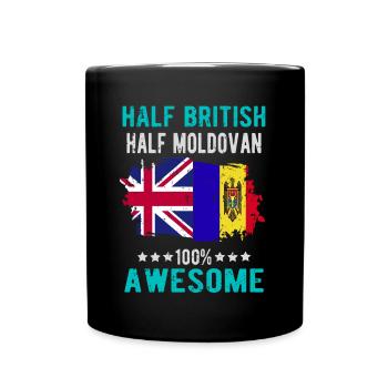 Halb Brite Halb Moldawier - Tasse einfarbig - Schwarz - Vorne