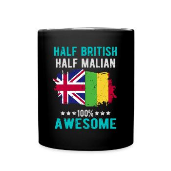 Half British Half Malians - Full Colour Mug - black - Front