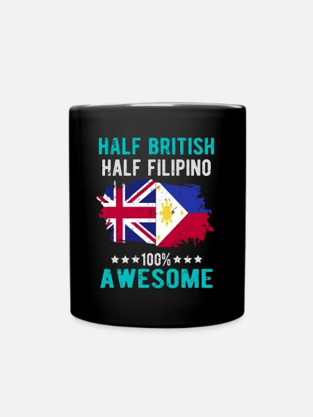 Halb Brite Halb Philippiner - Tasse einfarbig - Schwarz