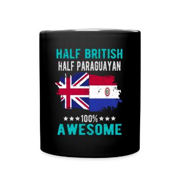 Moitié britannique moitié paraguayen - Mug uni - noir - Devant