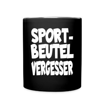 Sportbeutel Vergesser Sportunterricht für Schüler - Tasse einfarbig - Schwarz - Vorne