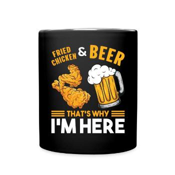 Knuspriges Brathähnchen Foodaholic Food Lover Gesc - Tasse einfarbig - Schwarz - Vorne
