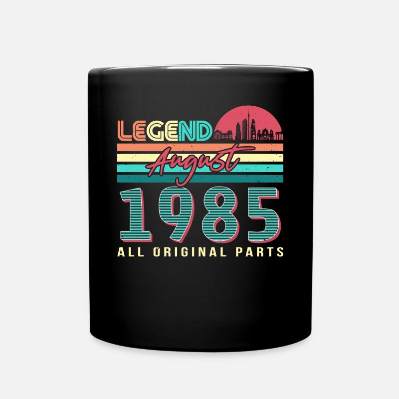 Baujahr 1985 Im August - Tasse einfarbig - Schwarz
