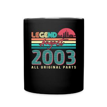 Birthday greeting August 2003 - Full Colour Mug - black - Front