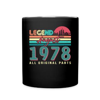 Retro 1978 August - Full Colour Mug - black - Front